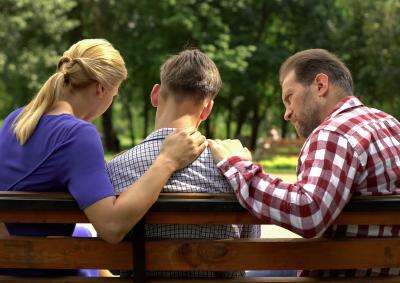 parents supporting teen child