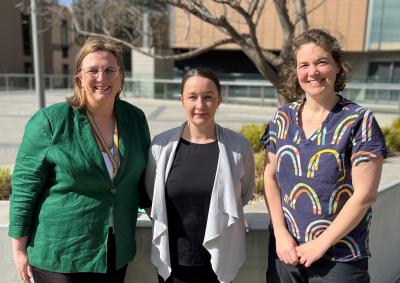 Laura Pyszkowski, Executive Director of Nursing/Director of Services, Home & Community Care, Dr Meg Creely (Care@home Medical Lead) and Dr Hannah Ward from the GP NOW Rapid Response Team.