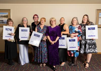 Award winners from the Tasmanian Public Sector Nursing and Midwifery Awards.