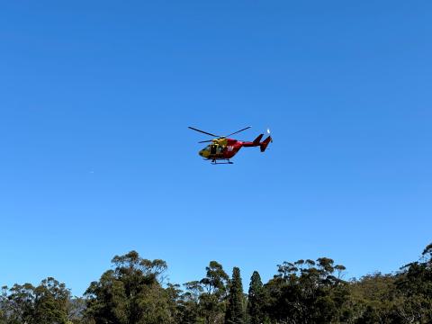 The Westpac Rescue Helicopter landed in Hobart for Waimea Heights Primary School students on Wednesday, 23 October.