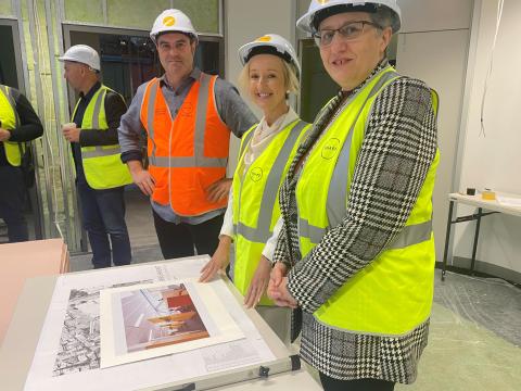 Department of Health project manager Lynden Jones, Clifford Craig Foundation Chief Executive Vanessa Cahoon, and Hospitals North Chief Executive Fiona Lieutier. Foundation Ch