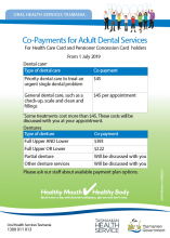 Co-Payments for Adult Dental Services