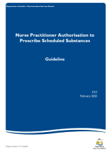 A thumbnail image of the guideline document for the nurse practitioner authorisation to prescribe.