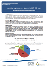 Thumbnail image of the information sheet about MTHFR test.