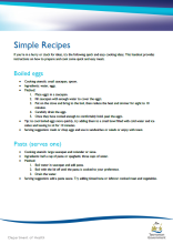 Simple recipes