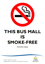 This Bus Mall is Smoke-Free sign
