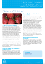 Thumbnail image of the Dietetics and Nutrition career fact sheet