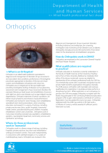 Thumbnail image of the Orthoptics career fact sheet