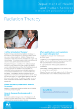 Thumbnail image of the radiation therapy careers fact sheet