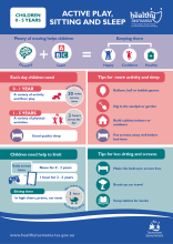 A thumbnail image of the poster for 0-5 year olds with tips for how to move more and sit less.