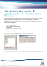 A thumbnail image of the document outlining the suggested recall protocol.