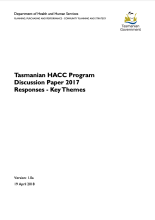 Thumbnail image of the Tasmanian HACC Program Discussion Paper 2017 Responses - Key Themes