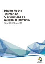 Thumbnail image of the cover of the Report to the Tasmanian Government on Suicide in Tasmania 