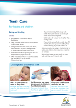 Thumbnail image of the teethcare fact sheet