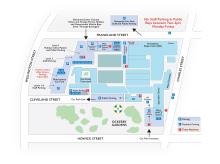 Launceston General Hospital Parking map. See page content for full image description, including parking locations.