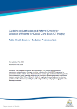 Thumbnail image for Justification and Referral Criteria for Selection of Patients for Dental Cone Beam CT Imaging Guideline