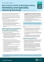 Best Practice COVID-19 Workplace Safety: Homeless and Specialty Housing Services thumbnail