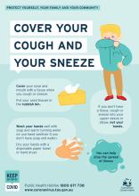 Cover Your Cough And Sneeze Poster | Tasmanian Department Of Health