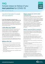 What to do if you test positive for COVID-19 fact sheet thumbnail