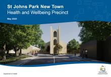 Coverpage of the St Johns Park Health and Wellbeing Precinct Draft Masterplan