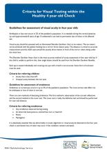 View the Criteria for Visual Testing within the Healthy 4-year-old Check (PDF)