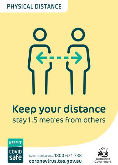 Keep your distance - A3 poster | Tasmanian Department of Health