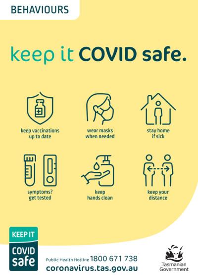 Keep it COVID safe - Behaviours posters and pull-up banner | Tasmanian ...