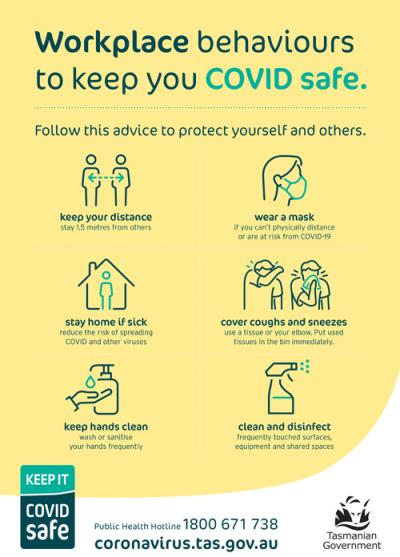 Workplace Covid Safe Behaviours - A3 Poster 