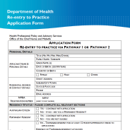 Thumbnail image of the nurses and midwives re-entry to application single page form