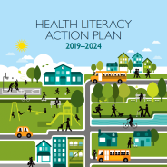 Thumbnail image of the front cover of the health literacy action plan for the Department of Health Tasmania.