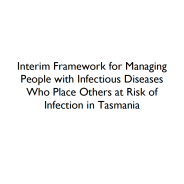 Thumbnail image of the interim framework for managing people with infectious diseases who place others at risk report.