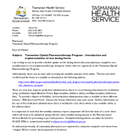 Thumbnail image of one of the TOPP letters to community pharmacies.