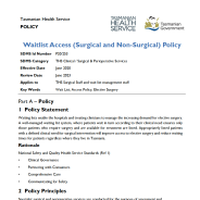 Thumbnail image of the Waitlist access policy PDF.