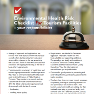 Thumbnail image of the Environmental Health Risk Checklist for tourism facilities document
