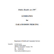 Thumbnail image of the Guidelines for ear and body piercing
