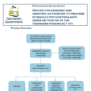 Thumbnail image of the process for assessing and granting authorities to prescribe psychostimulants