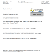 Thumbnail image of the RPA0002 Laser IPL MRI Licence Application form