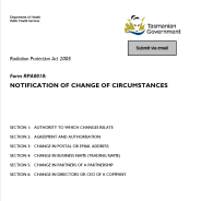 Thumbnail image of the RPA0010 Notify Change of Circumstances form