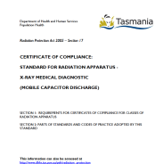 Thumbnail image of RPA0308 Standard of Compliance X-ray Medical Diagnostic Mobile Capacitor Discharge form