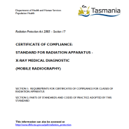 Thumbnail image of RPA0309 Standard of Compliance X-ray Medical Diagnostic Mobile Radiography form