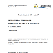 Thumbnail image of RPA0312 Standard for Compliance X-ray Industrial baggage form