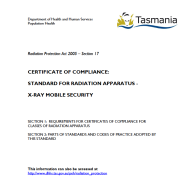 Thumbnail image of the RPA0322 Standard of Compliance X-ray Mobile Security form