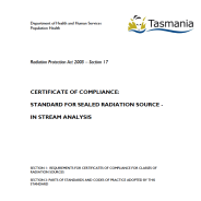 Thumbnail image of the RPA0402 Standard for Compliance Sealed Radiation Source In Stream Analysis form