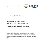 Thumbnail image of the RPA0501 Standard of Compliance Place X-ray form