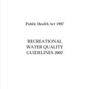 Thumbnail image of the Recreational Water Quality Guidelines