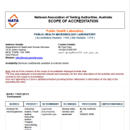 Thumbnail image of the scope of accreditation