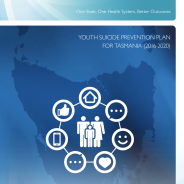 Thumbnail image of the Youth Suicide Prevention plan 2016-2020 report.