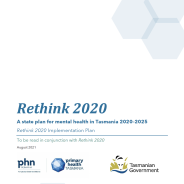 Thumbnail image of the document outlining the Rethink 2020 implementation plan.