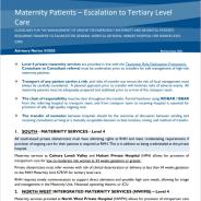 Thumbnail image for advisory notice maternity patients escalation to tertiary level care