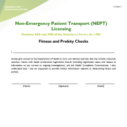 Thumbnail for fitness and probity checks (Form 3)